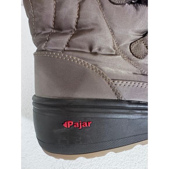 "PAJAR" Vintage Brown Fur Boots Tan Spike Bottoms Snow Boots SZ 7.5 Insulated - Picture 6 of 11